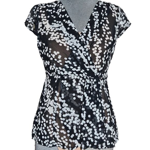 Banana Republic Sheer Wrap Blouse Size XS - Picture 1 of 4
